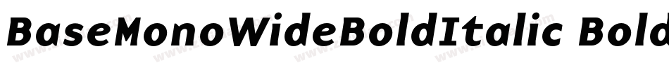 BaseMonoWideBoldItalic Bold Italic字体转换